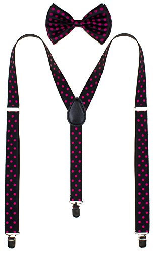 Classic Unisex Bow Tie and Suspender Set