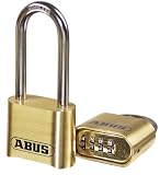 ABUS 180/50 Solid Brass Combination Padlock - Long Stainless Steel Shackle (2-1/2")