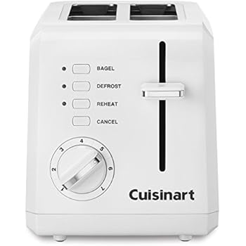 Cuisinart CPT-122 2-Slice Compact Plastic Toaster (White)