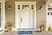 DII Hello Coir Fiber Doormat Non-Slip Durable Outdoor/Indoor, Pet Friendly, 18x30, Blue