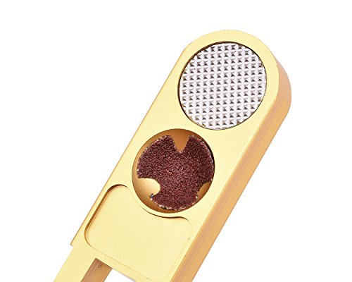 Ace Select Billiard Pool Cue Tip Shaper Tool, U Shaped 5 in 1 Scuffer Burnisher Multi Functional Cue Tip Trimmer for Cue Snooker Tips - Gold