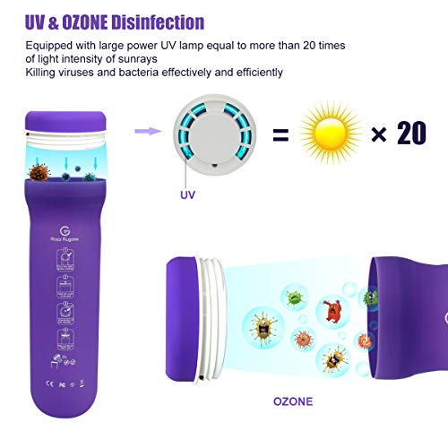 Portable UV Sanitizer Foldable UV Sterilizer Bottle Rechargeable Ultraviolet Light Disinfection Box for Toothbrush Makeup Brushes MP3 MP4 Earphones
