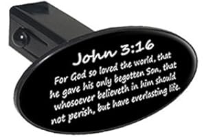 GRAPHICS & MORE John 3-16 - Christian Bible Verse - 2" Tow Trailer Hitch Cover Plug Insert