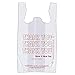 Netko Thank You Shopping Bags - Plastic Grocery Reusable White Bags | T-shirt Bags | Heavy Duty Gift Carrier Market Bags in Bulk 50 Pack