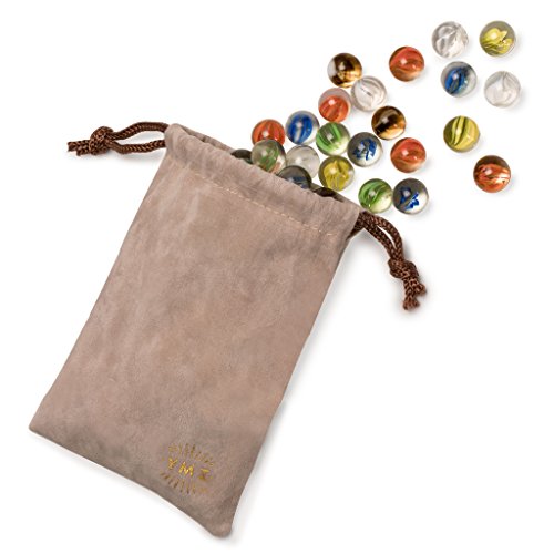 Marbles for Chinese Checkers, Set of 60, Translucent with 6 Colors of Interior Petals, 10 Marbles for Each Color