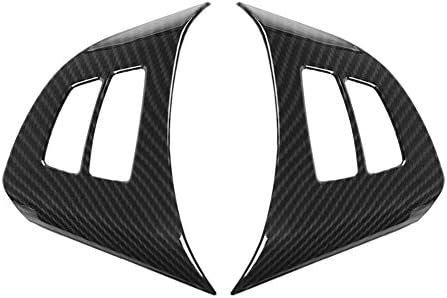 Steering Wheel Trim - 1 Pair of Steering Wheel Button Frame Decoration Cover Trim for BMW X5 E70 2008-2013.(Chrome,Carbon Fiber)