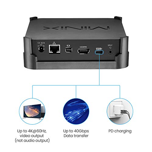 MINIX NEO N42C-4, Intel Pentium Mini PC with Windows 10 Pro (64-bit) [4GB/32GB/Upgradeable/Dual-Band Wi-Fi/Gigabit Ethernet/4K @ 60Hz/Triple Display/USB-C]. Sold Directly by MINIX Technology Limited. - Thumbnail 2