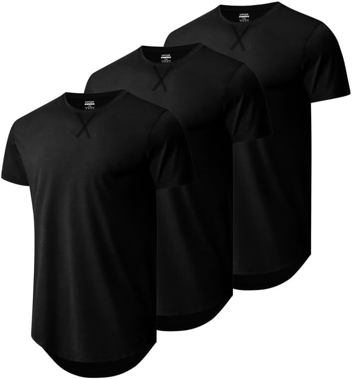 Mens 3 Pack Plain Cotton Shirts Short Sleeve Casual Crew Neck T