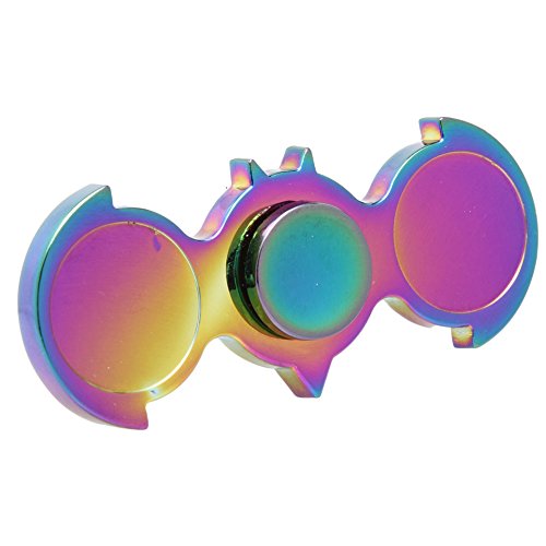 Beautymei Rainbow Alloy Hand Spinner Fidget Toys Anxiety Reducer (2 Sides Rainbow)