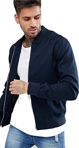 Be Bakchod Navy Blue Plain Bomber Zipper Hoodie for Men Zipper Jacket for Man