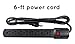 J.VOLT 8 Port Power Strip Surge Protector, 6 Feet Cord with Lit Switch, for Home Office School Shop Garage, Wall Mountable,750J 15A 125V 1875W, 14AWG, UL Listed, Black