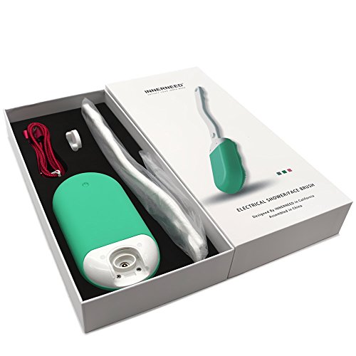 Waterproof Electric Facial & Body Cleansing Brush Kit with Soft Silicone Exfoliating Head and Handle, Scrub System for Face and Muscle Massage by INNERNEED