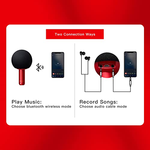 CALF Karaoke Microphone Wireless Bluetooth Changba Microphones Portable