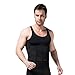FitnessSun - Mens Tights Undershirt - Compression Base layer - Body Shaper Sports Muscle Tank Top - Abs Abdomen Slim Black LRG