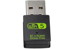 BUBUCAM Bluetooth Dongle, WLAN USB Stick 600Mbps USB WiFi Bluetooth Adapter PC Dual Band 2.4GHz/5GHz Wireless Wi-Fi Network Card