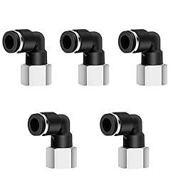Jienk 5PCS Pneumatic Female Elbow 3/8" Tube OD x