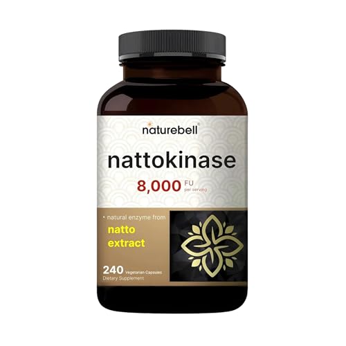 NatureBell- “Suplemento Nattokinase 8,000 FU Por Porción, 240 Cápsulas Veggie | Extracto de Natto Tradicional Sourc
