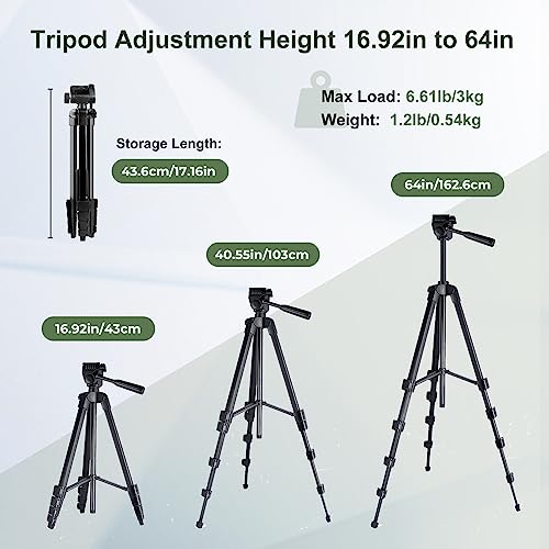 Nexiview 2575x60 Spotting Scope with 64in Tripod, Carry Bag Clear