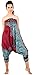 Lofbaz Women's Rose 1 Smocked Waist 2 in 1 Harem Jumpsuit Pants Burgundy M