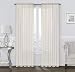 GoodGram 2 Pack: Ultra Luxurious High Thread Rod Pocket Sheer Voile Window Curtains Assorted Colors (Beige) primary