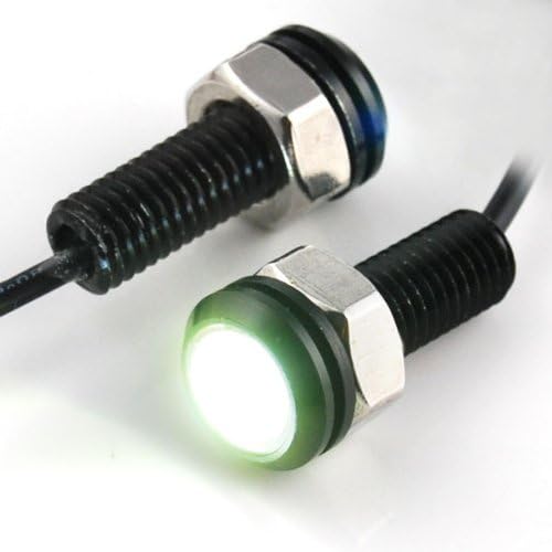 2x Custom Black Anodized Aluminum 6500K Xenon White 4.5W SMD LED Eagle Eye Lamps Back Up Backup Reverse Parking Light For Car Van SUV Coupe Sedan