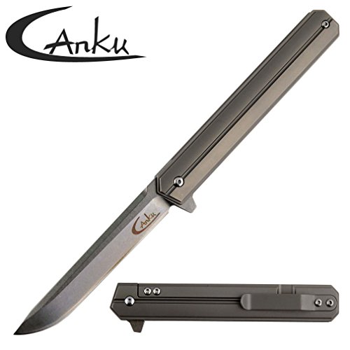 Canku c219 tc4 tactical knife - d2 blade folding huntin…