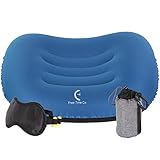 Inflatable Camping Pillow Set – Sleeping Face Mask Included – Compact Backpacking Pillow Ultralight for Travel and Hiking | by Free-Time Co.