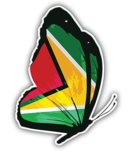 thumbnail image 2 of DG Graphics Guyana Flag Lips Art Vinyl Decal - 5'' X 4'' Sticker For Wall, Window, Car 2 of 11