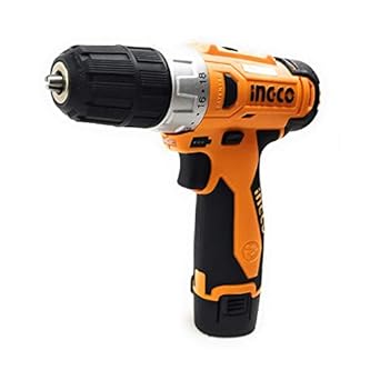 Homdum Cordless 10mm Multi Function Drill - Drilling Mode - 18 Stage Torque Screwdriver Mode - Two speed control - LED Light Guided - Keyless Chuck - Reverse Forward Motion - 12V- Lithium-Ion 1.5Ah.