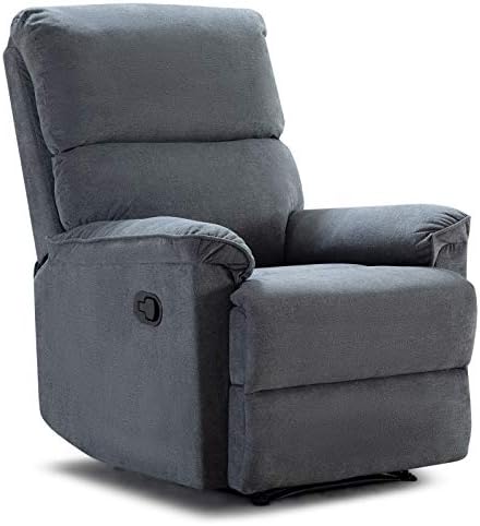 ANJ Manual Recliner, Living Room Reclining Chair Soft and Warm Grey