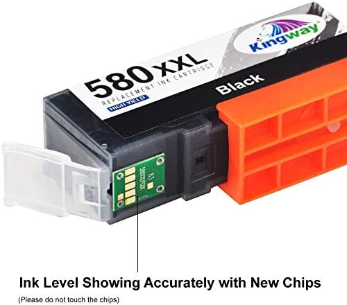 KINGWAY 580XXL 581XXL Ink Cartridges Replacement for Canon 580 & 581 Ink Cartridges Compatible with Pixma TS705 TR8550 TR7550 TS6150 TS6151 TS6250 TS6251 TS6350 TS8350 TS8351 TS9550 TS8352 - Image 4