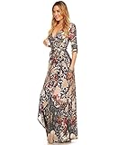 Zoozie LA Women's Maxi Dress with Belt Tie and Mock Wrap
