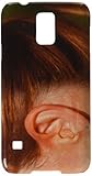 Girl with a hearing aid. hearing aid in the ear close up cell phone cover case Samsung S5