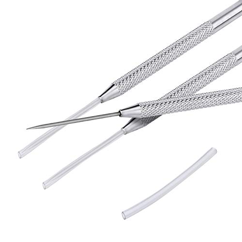Senkary 6 Pieces Clay Ceramic Needle Detail Tools and Feather Wire Texture Tool for Clay Pottery Sculpting
