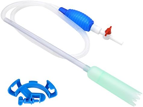 Aquarium Auto Siphon Pump,Fish Tank Water Transfer with Long Hose,Air Pump and Water Flow Controller Switch,78.7inch