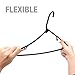 HOUSE DAY Black Plastic Hangers 24 Pack, Space Saving Coat Hangers, Clothes Hanger with Non Slip Hooks, Plastic Clothing Hangers for Closet, Ideal for Everyday Use on Shirts, Coats, Pants, Dress