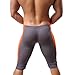YiZYiF Men's Breathable Running Tights Bikini Stretch Workout Pants Grey Medium
