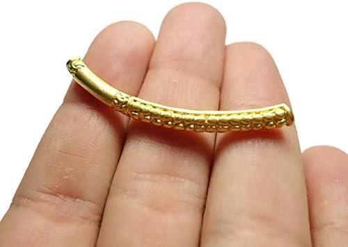 Foxy Findings 24K Gold Plated Curved Bar Connector Charm - Set of 4 - RFG008
