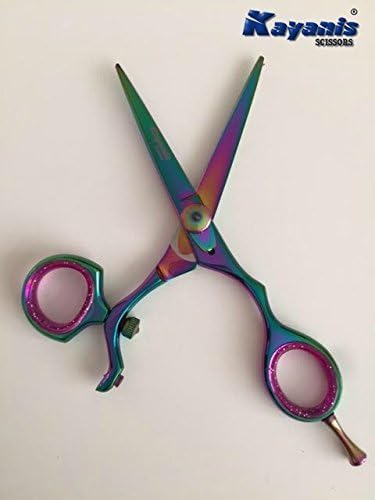 Professional Swivel Hairdressing Scissor Rainbow 5.5'' Japanese Steel 420. by Kayanis