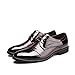YangXieJiang Lace Up Patent Leather Oxford Dress Shoes Formal Wedding Shoes 8015 Brown 10.5 D(M) US