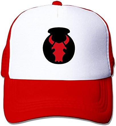 Wagroo 34th RedBull Infantry Division SSI Unisex Adjustable Sports Snapback Mesh Hat