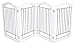 Internet's Best Wire Dog Gate with Arched Top | 4 Panel | 30 Inch Tall Pet Puppy Safety Fence | Fully Assembled | Durable MDF | Folding Z Shape Indoor Doorway Hall Stairs Free Standing | White