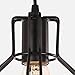 UNITARY Farmhouse Pendant Lights Kitchen Island, Kitchen Light Fixtures, Rustic Dining Room Light Fixture with 3 E26 Bulb Sockets, Black Metal Cage Ceiling Pendant Light Fixtures, Hanging Lights