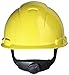 3M Hard Hat, Yellow, Lightweight, Adjustable 4-Point Ratchet, H-702R