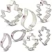 Ann Clark Cookie Cutters Fall Leaves Cookie Cutters 7-Pc. Set Made in the USA, Oak, Teardrop, and Maple Leaf Shapes