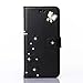 Galaxy Note 9 Handmade Case,Aulzaju Samsung Note 9 Luxury 3D Bling Rhinestone Soft Slim Flip Stand Wallet Cover for Note 9 Flower Butterfly PU Leather Diamond Case for Girls Women-Black