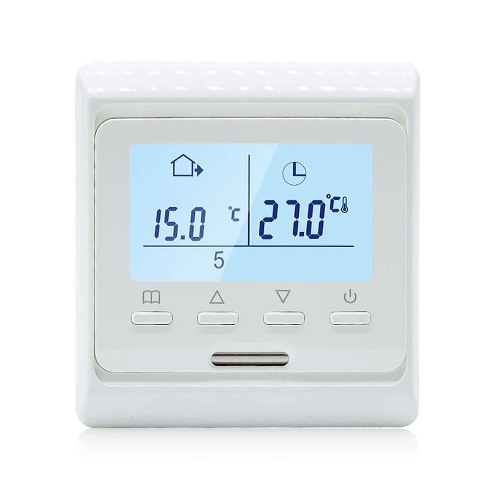 Romeeton Programmable Digital Underfloor Heating Thermostat Room Temperature Floor Heating Controller