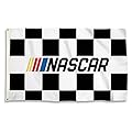 NASCAR N/A Unisex 3-By-5 Foot Flag with Grommetsnascar 3-By-5 Foot Flag with Grommets, Black/White, One Size