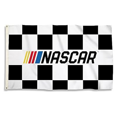 NASCAR N/A Unisex 3-By-5 Foot Flag with Grommetsnascar 3-By-5 Foot Flag with Grommets, Black/White, One Size