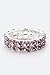 Chic Chelsea 2 Row Crystals Stretch Ring